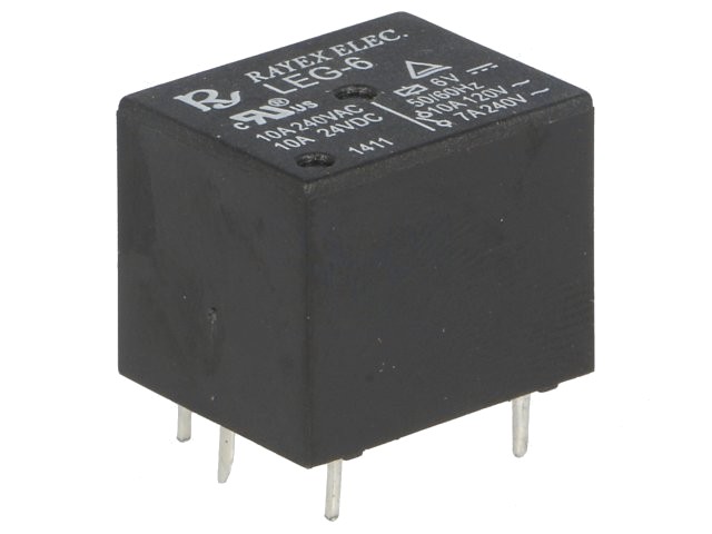 Releu: electromagnetic SPDT Ubobină:6VDC 10A/120VAC 10A/24VDC LEG-6 - imagine 12